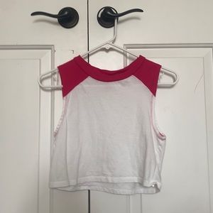 H&M pink and white tank
